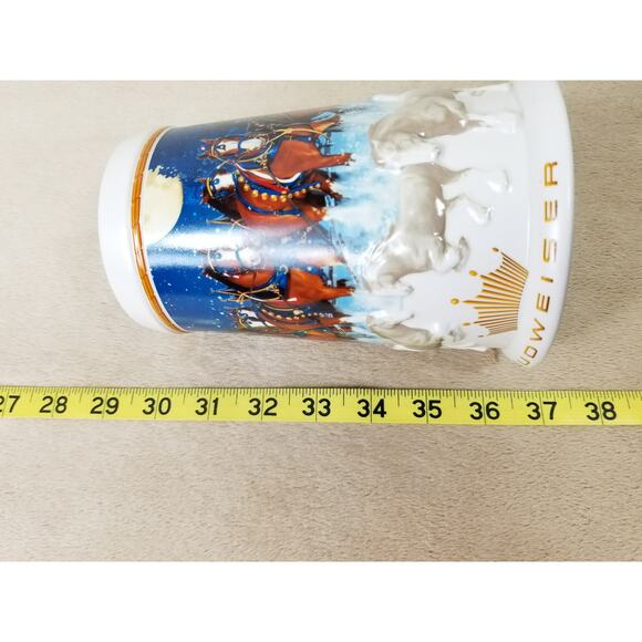 Budweiser Beer Stein Mug Holiday 2005 Handcrafted Brazil 7" Ceramarte Vintage - Picture 12 of 12